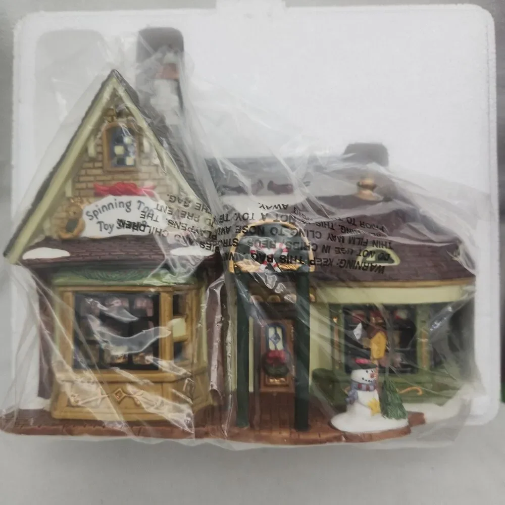 House Spinning Top Toy Shoppe Santa's Workbench Lighted Victorian Series 2002